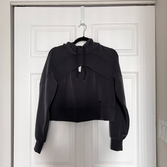 Lululemon Get Centred Crop Hoodie - 4 - Black (First Release) - Picture 2 of 7